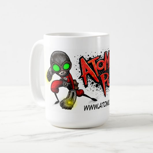 ATOMfaust-DURCHSCHLAG Tasse! Kaffeetasse (Vorderseite Links)