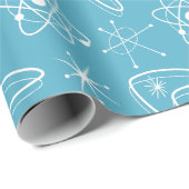 Atomförmige Formen Mitte des Jahrhunderts Moderne  Geschenkpapier (Rolleneckpunkt)