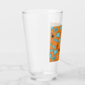 Atomförmige MCM-Formen Türkis auf Orange Glas (Rechts)