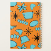 Atomförmige MCM-Formen Türkis auf Orange Planer (Rückseite)