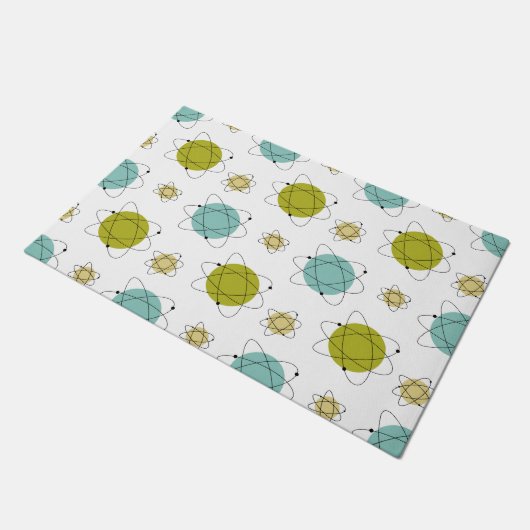 Atomforschung Mitte des Jahrhunderts Modernes Must Fußmatte (Schrägansicht)