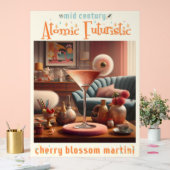 Atomfuturistic Cherry Blossom Martini Acrylschild (Hochzeit)