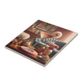 Atomfuturistic Cherry Blossom Martini Fliese (Seite)