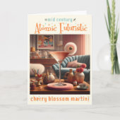Atomfuturistic Cherry Blossom Martini Karte (Vorderseite)