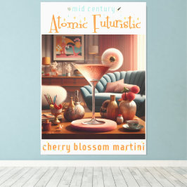 Atomfuturistic Cherry Blossom Martini Leinwanddruck