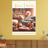 Atomfuturistic Cherry Blossom Martini Leinwanddruck (Insitu (Wohnzimmer))