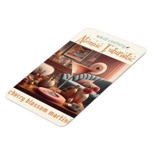 Atomfuturistic Cherry Blossom Martini Magnet (Linke Seite)