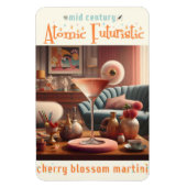 Atomfuturistic Cherry Blossom Martini Magnet (Vertikal)