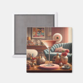 Atomfuturistic Cherry Blossom Martini Magnet (Vorderseite/Rückseite)