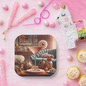 Atomfuturistic Cherry Blossom Martini Pappteller (Party)