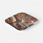 Atomfuturistic Cherry Blossom Martini Pappteller (Gewinkelt)