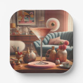 Atomfuturistic Cherry Blossom Martini Pappteller (Vorderseite)