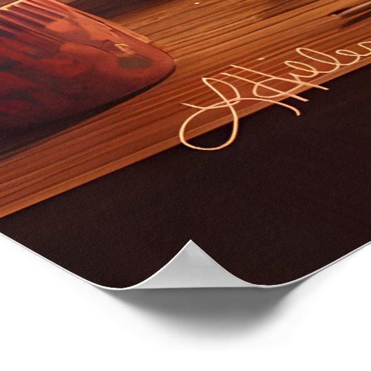 Atomfuturistic Cherry Blossom Martini Poster (Ecke)