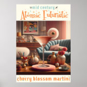 Atomfuturistic Cherry Blossom Martini Poster (Vorne)