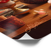 Atomfuturistic Cherry Blossom Martini Poster (Ecke)