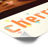 Atomfuturistic Cherry Blossom Martini Poster (Ecke)