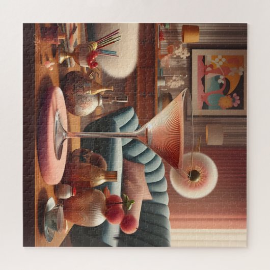 Atomfuturistic Cherry Blossom Martini Puzzle (Horizontal)