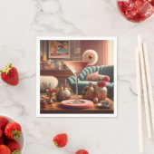 Atomfuturistic Cherry Blossom Martini Serviette (Beispiel)