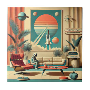 Atomfuturistic Florida Space Age Family Room Fliese