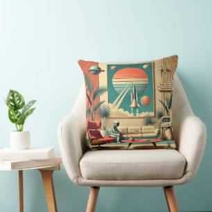 Atomfuturistic Florida Space Age Family Room Kissen