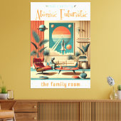Atomfuturistic Florida Space Age Family Room Leinwanddruck (Insitu (Wohnzimmer))