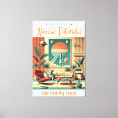 Atomfuturistic Florida Space Age Family Room Leinwanddruck (Vorderseite)