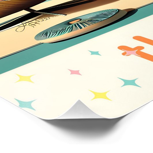 Atomfuturistic Florida Space Age Family Room Poster (Ecke)