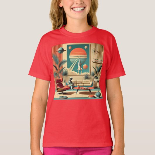 Atomfuturistic Florida Space Age Family Room T-Shirt (Vorderseite)
