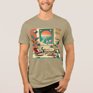 Atomfuturistic Florida Space Age Family Room Tri-Blend Shirt