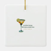 Atomfuturistic Space Age Black Cat Martini Keramikornament (Rückseite)