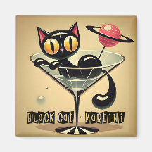 Atomfuturistic Space Age Black Cat Martini