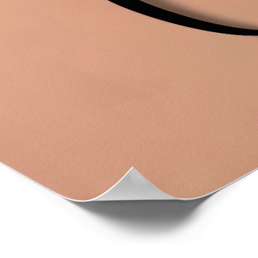 Atomfuturistic Space Age Black Cat Martini Poster (Ecke)