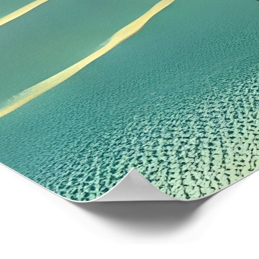 Atomfuturistic Space Age Black Cat Martini Poster (Ecke)