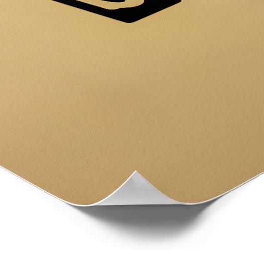 Atomfuturistic Space Age Black Cat Martini Poster (Ecke)