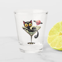 Atomfuturistic Space Age Black Cat Martini