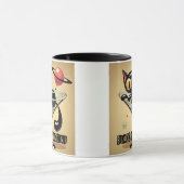 Atomfuturistic Space Age Black Cat Martini Tasse (Zentrum)