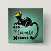 Atomfuturistic The Leaping Cat Lounge Button (Vorderseite)