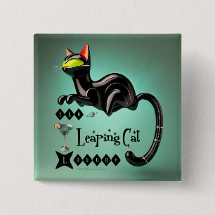Atomfuturistic The Leaping Cat Lounge Button