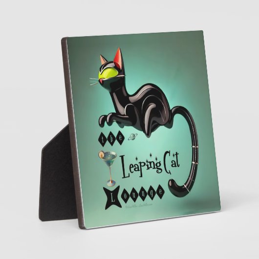 Atomfuturistic The Leaping Cat Lounge Fotoplatte (Vorderseite)