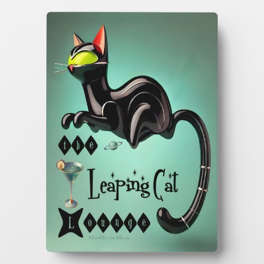 Atomfuturistic The Leaping Cat Lounge Fotoplatte (Vorderseite)