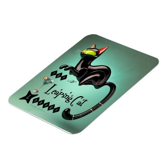 Atomfuturistic The Leaping Cat Lounge Magnet (Linke Seite)