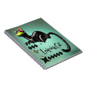 Atomfuturistic The Leaping Cat Lounge Notizblock (Rechte Seite)