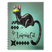 Atomfuturistic The Leaping Cat Lounge Notizblock (Vorderseite)