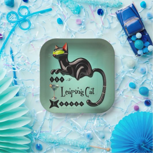 Atomfuturistic The Leaping Cat Lounge Pappteller (Party)