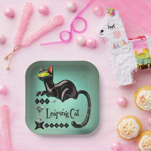 Atomfuturistic The Leaping Cat Lounge Pappteller (Party)