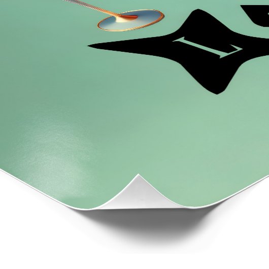 Atomfuturistic The Leaping Cat Lounge Poster (Ecke)