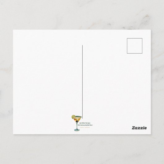 Atomfuturistic The Leaping Cat Lounge Postkarte (Rückseite)