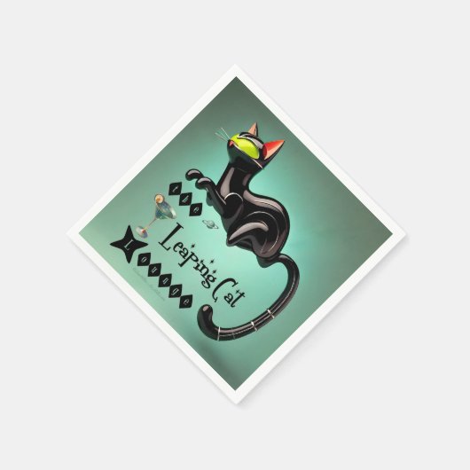 Atomfuturistic The Leaping Cat Lounge Serviette (Ecke)