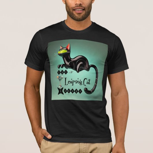 Atomfuturistic The Leaping Cat Lounge T-Shirt (Vorderseite)