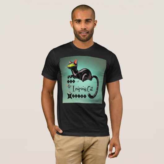 Atomfuturistic The Leaping Cat Lounge T-Shirt (Vorne ganz)